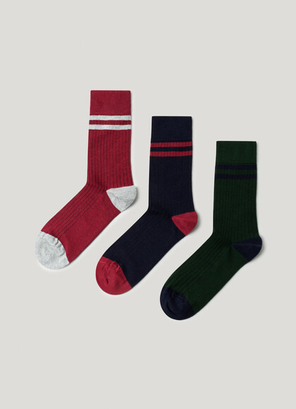 3PACK SOCKS WITH TRIMS