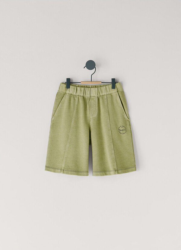 PRINTED LOGO FLEECE SHORTS