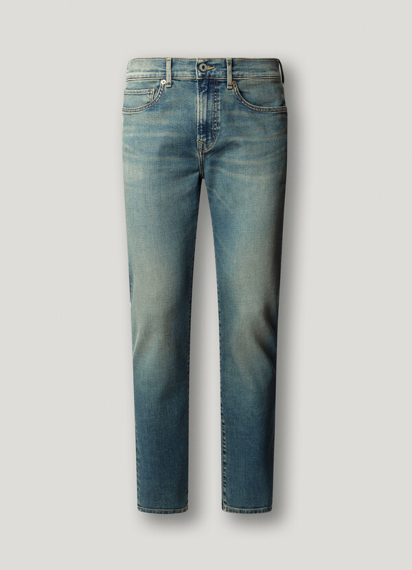 SLIM FIT MID-RISE JEANS - HATCH