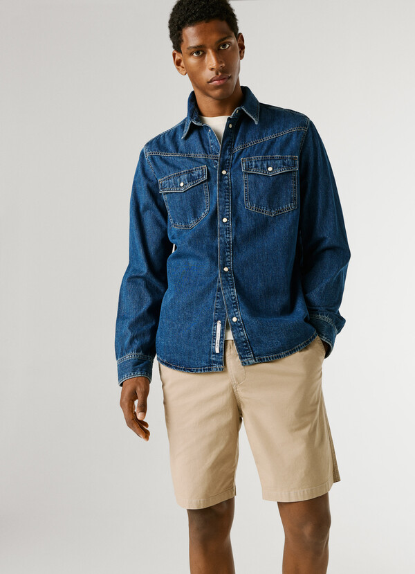 RELAXED FIT POPLIN SHORTS