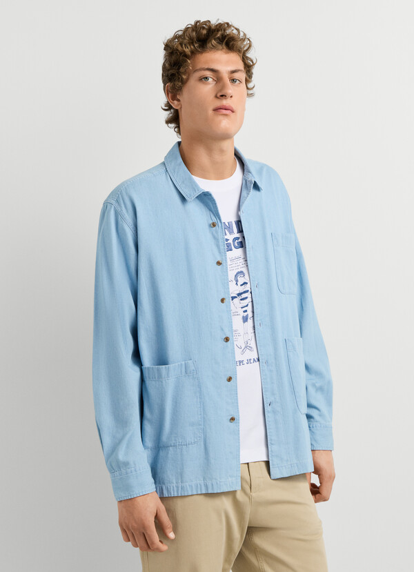 CASUAL FIT DENIM OVERSHIRT