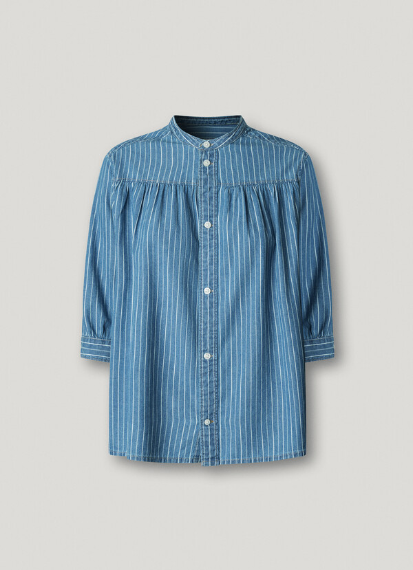 REGULAR FIT DENIM BLOUSE
