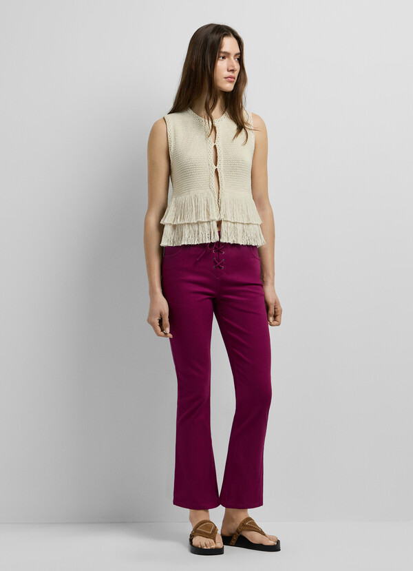 FLARE FIT STRETCH TROUSERS