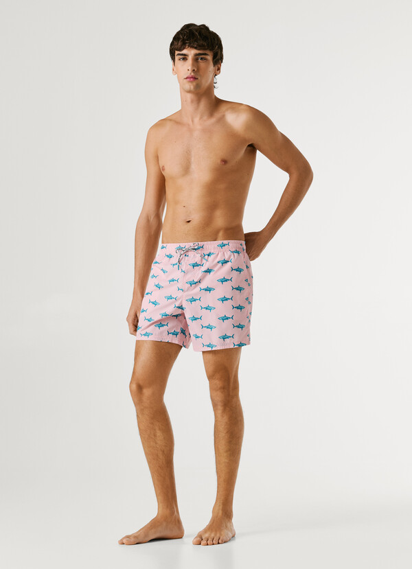 SWIM SHORTS WITH SHARK PRINT