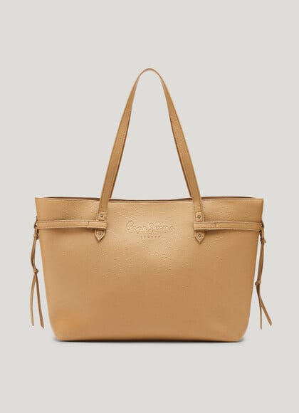 LEATHER EFFECT SHOPPER BAG