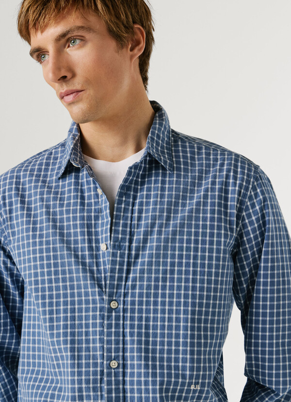 REGULAR FIT CHECKED POPLIN SHIRT