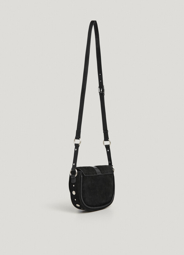 SUEDE BAG WITH FLAP