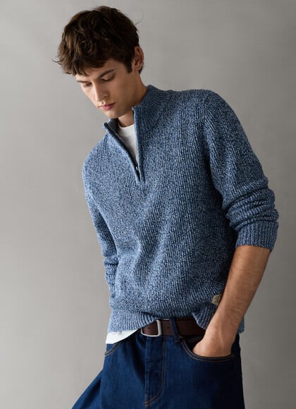 REGULAR FIT HIGH NECK KNIT JUMPER