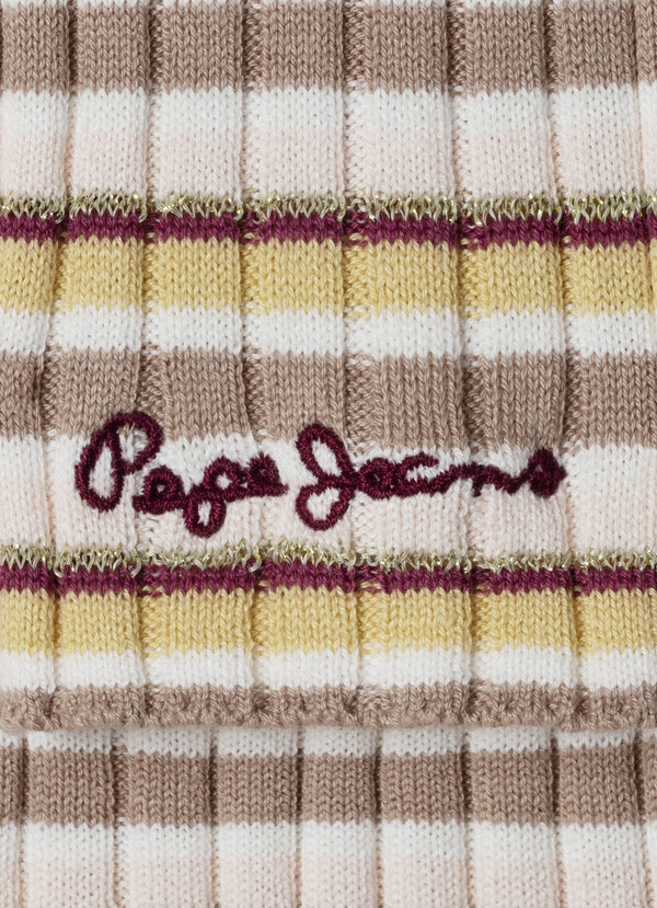 STRIPED RIBBED MINI DRESS