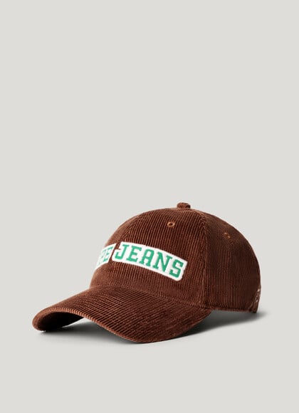 EMBROIDERED LOGO CORDUROY CAP