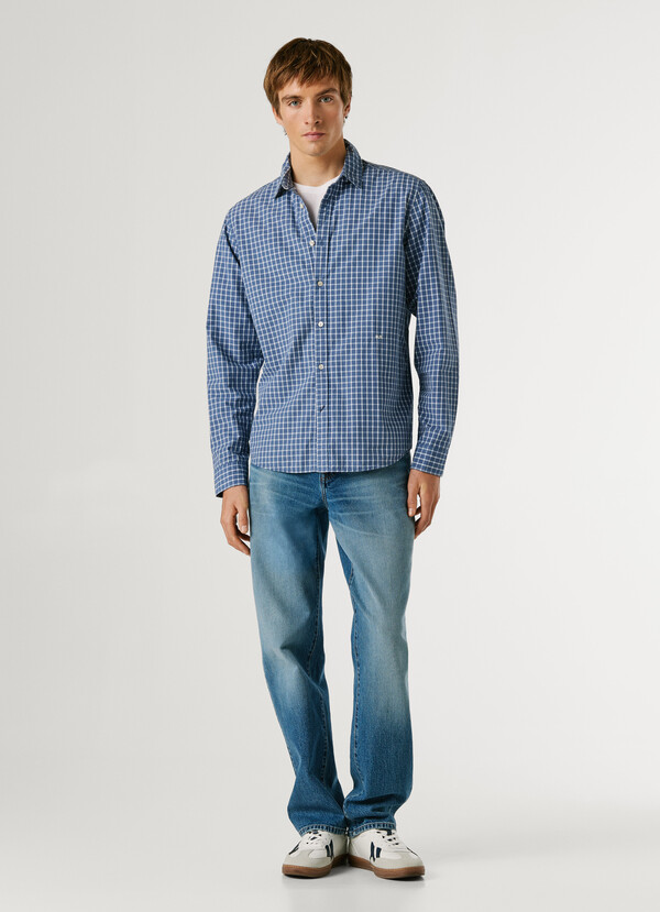 REGULAR FIT CHECKED POPLIN SHIRT