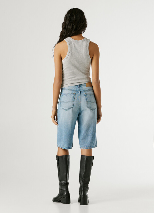 RELAXED FIT DENIM BERMUDA SHORTS