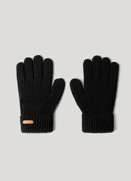 HERRINGBONE KNIT GLOVES