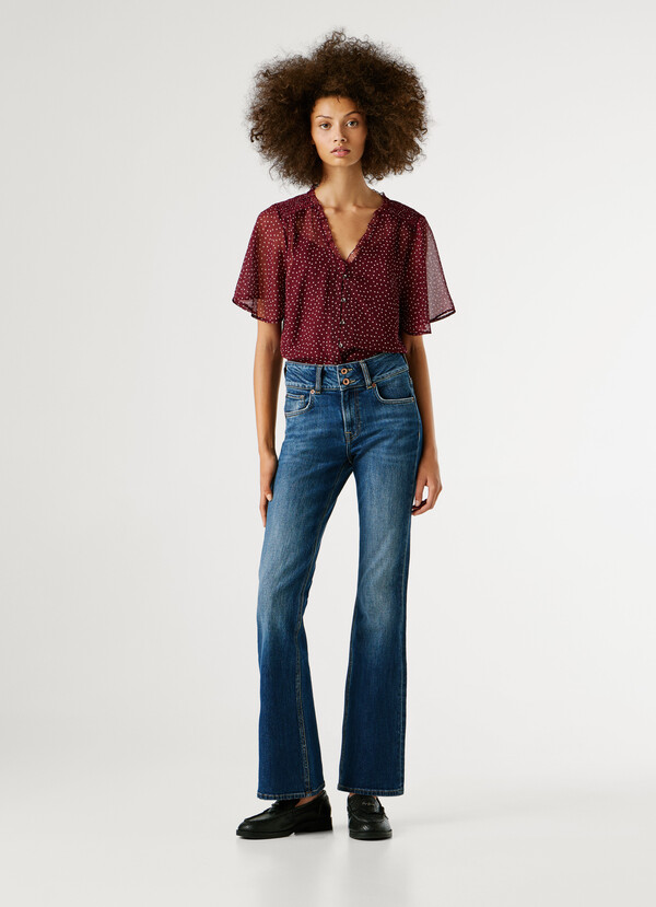 MID-RISE FLARE FIT JEANS - VENUS