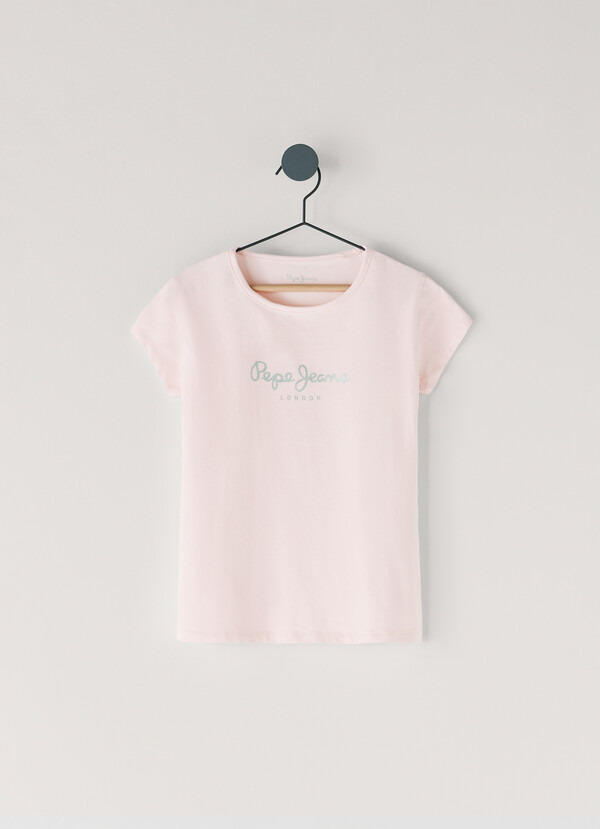 CAMISETA LOGO GLITTER FIT SLIM