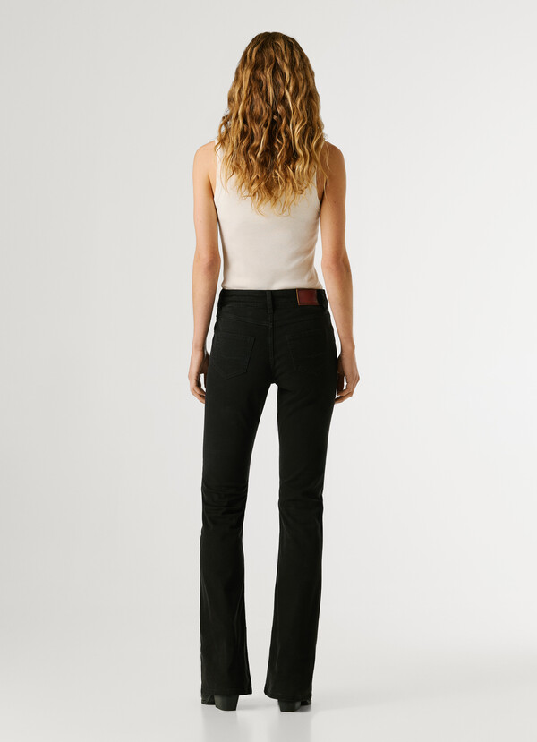 FLARE FIT 5-POCKET TROUSERS