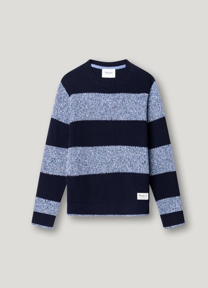 REGULAR FIT MOULINE STRIPED JUMPER