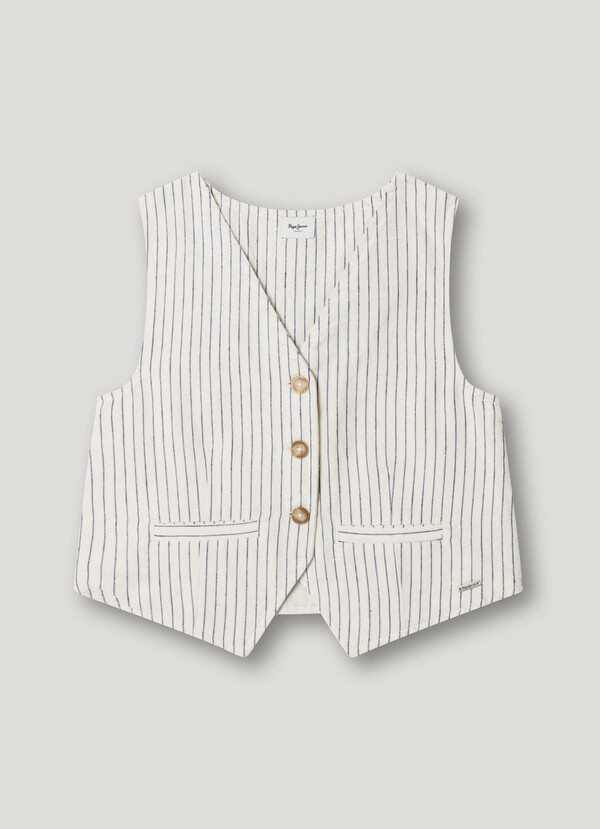 SLEEVELESS STRIPED TOP