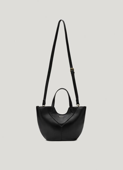 LEATHER EFFECT SHOULDER BAG