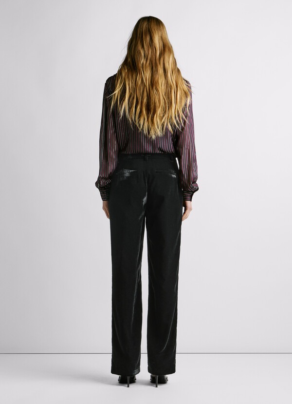 STRAIGHT VELVET TROUSERS
