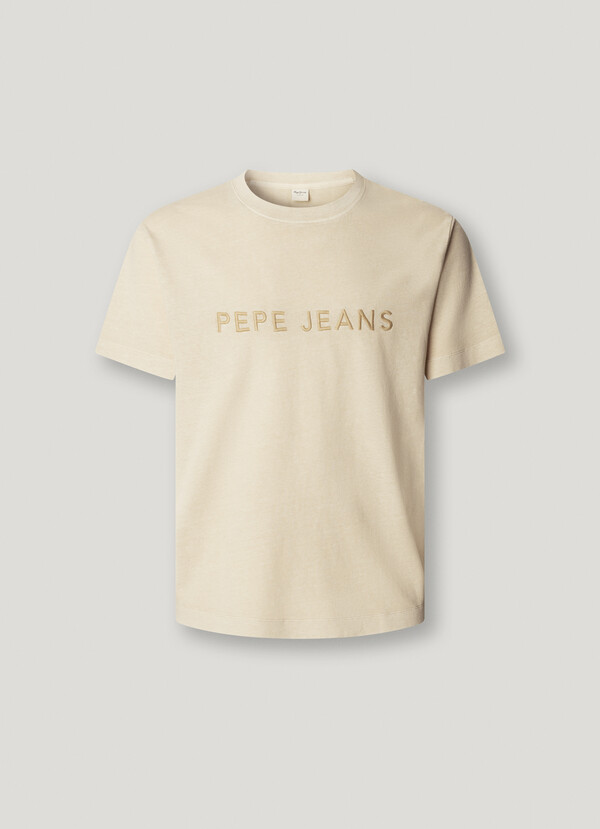 REGULAR FIT T-SHIRT WITH EMBROIDERED LOGO
