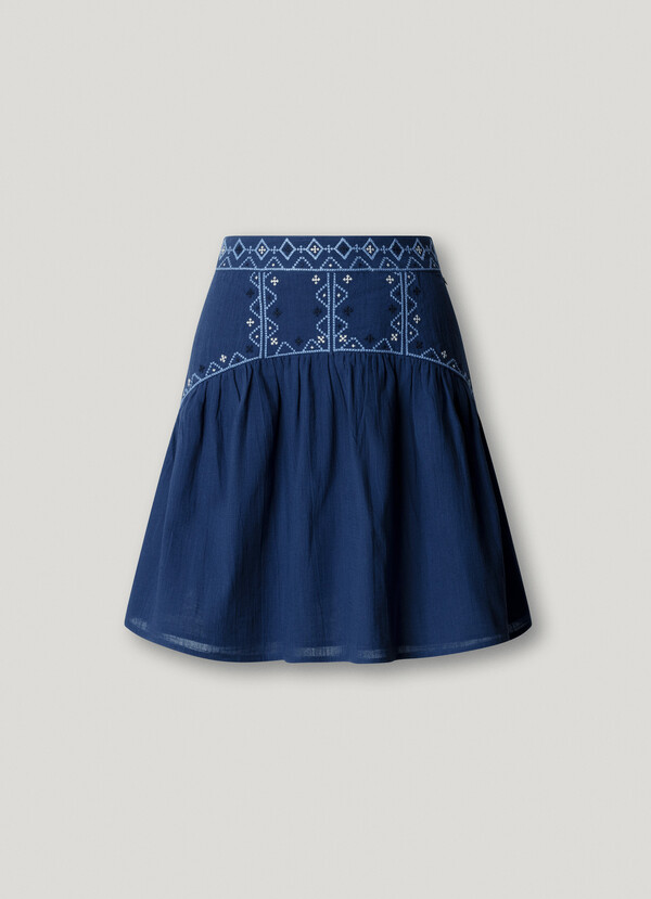 EMBROIDERED DETAIL MINI SKIRT