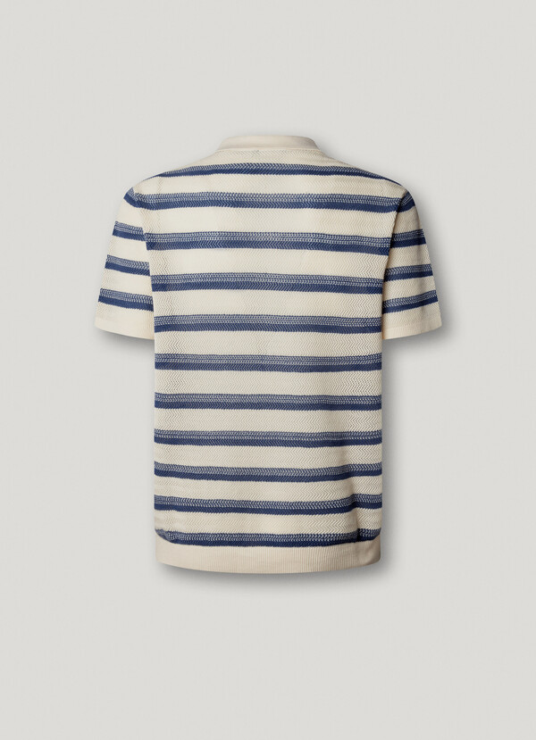 STRIPED KNIT POLO