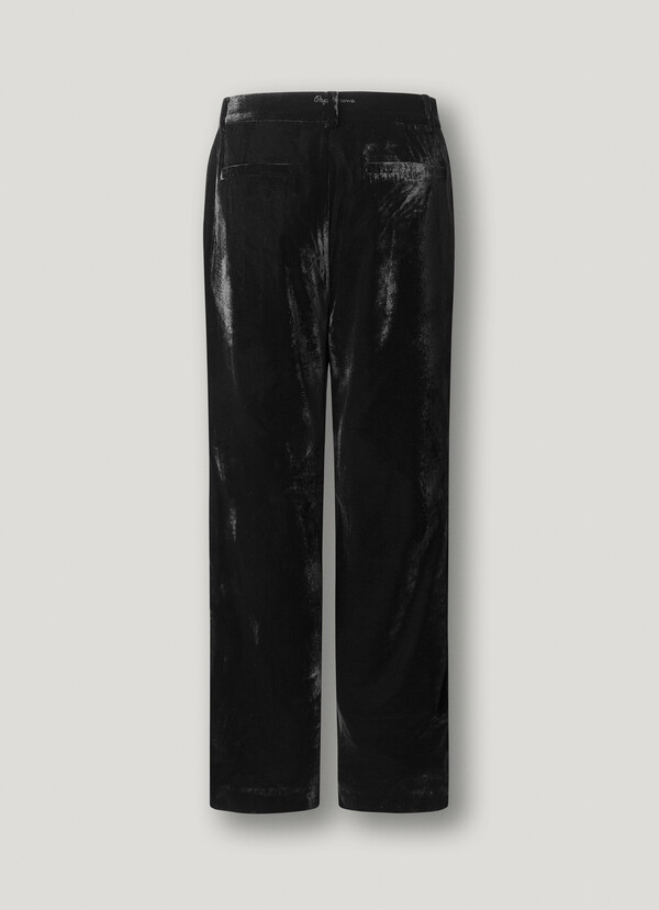 STRAIGHT VELVET TROUSERS