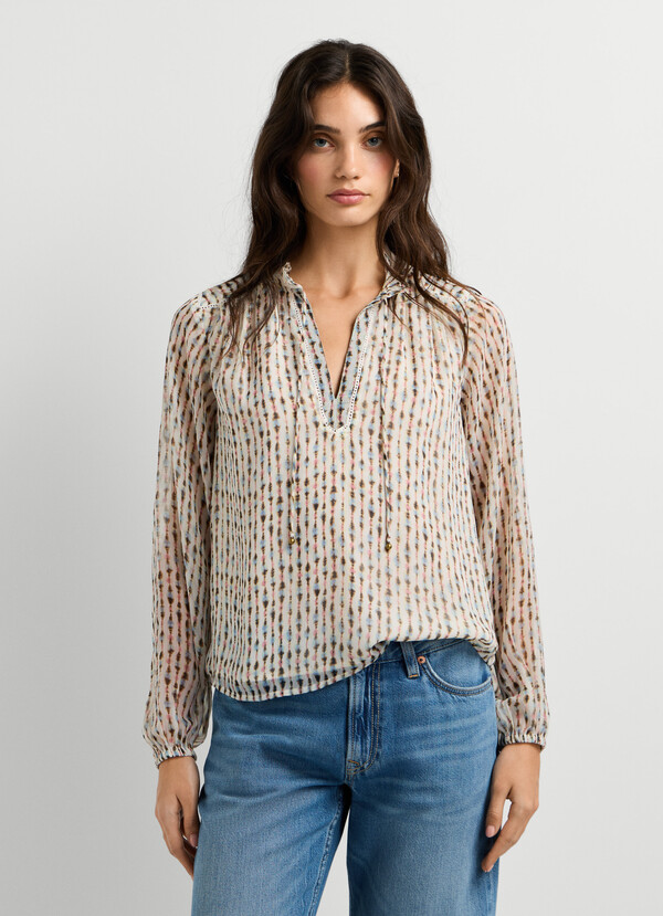 IKAT PRINT FLUID BLOUSE