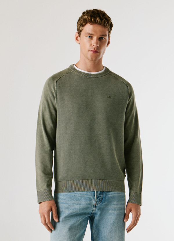 CREW NECK PIQU&Eacute; JUMPER