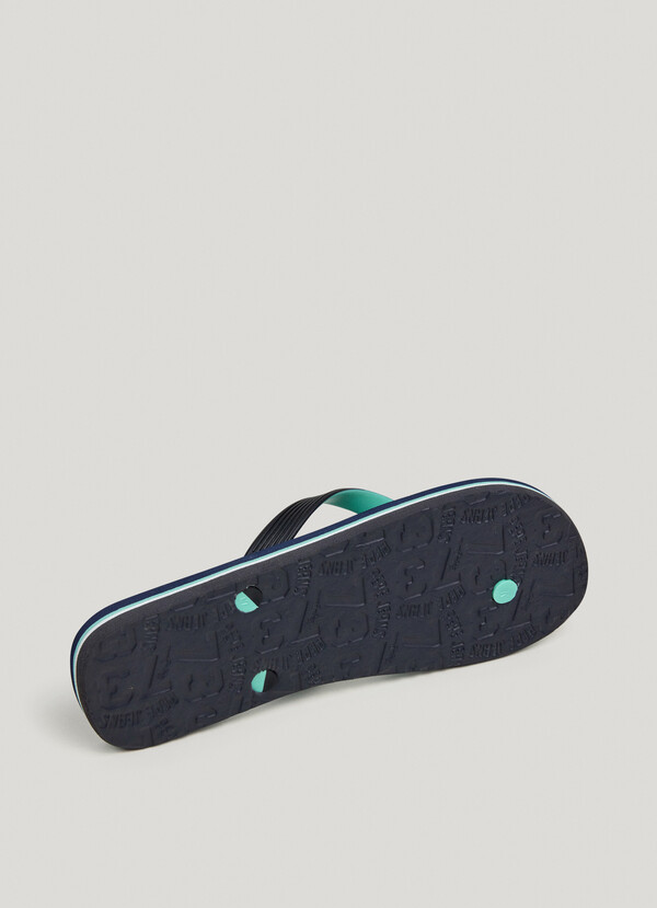 COLOR BLOCK BEACH FLIP FLOPS