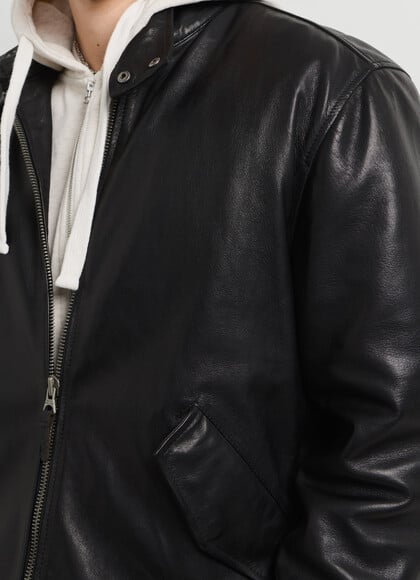 REGULAR FIT LEATHER JACKET