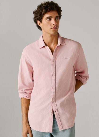 REGULAR FIT GARMENT DYED SHIRT