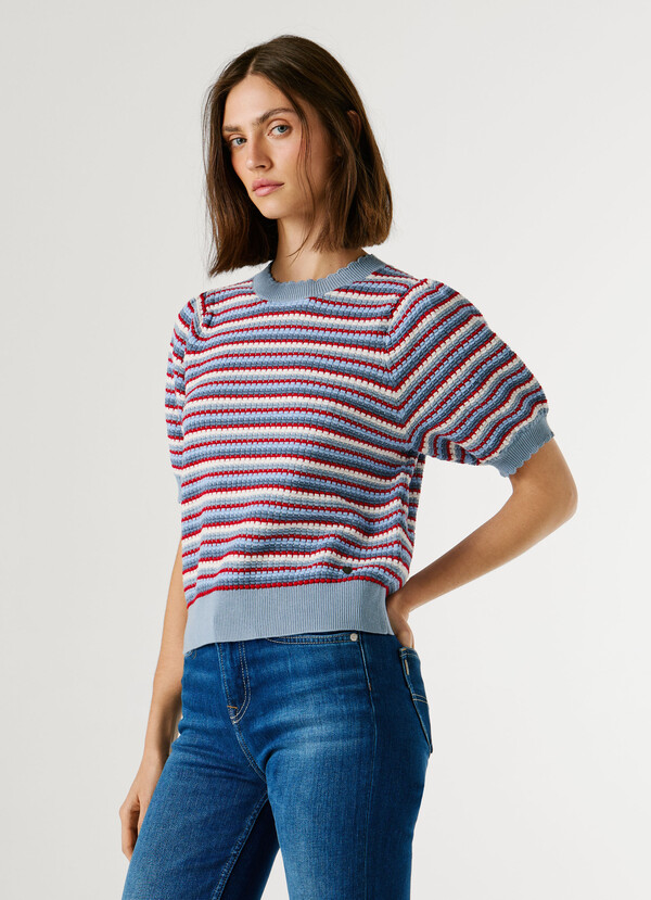 STRIPED KNIT JUMPER