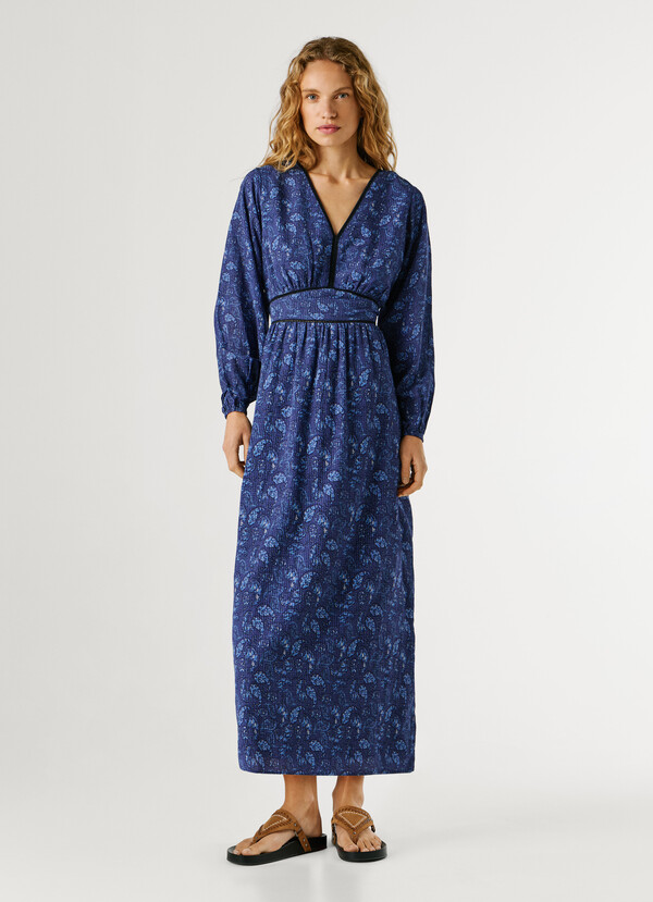 PAISLEY PRINT MAXI DRESS