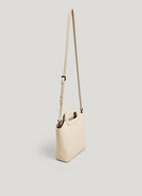 LEATHER EFFECT TOTE BAG