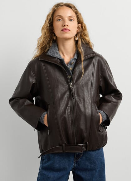 LEATHER EFFECT JACKET