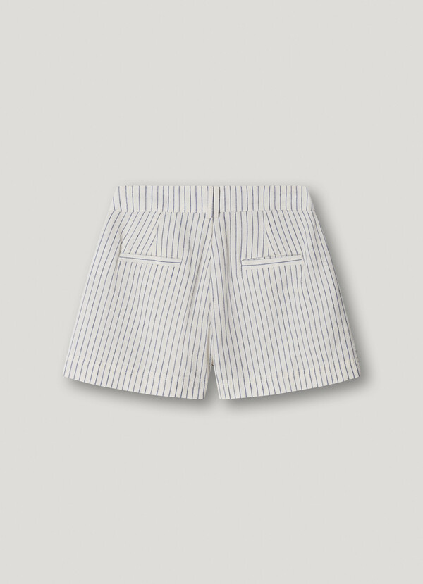 FLARED STRIPED SHORTS