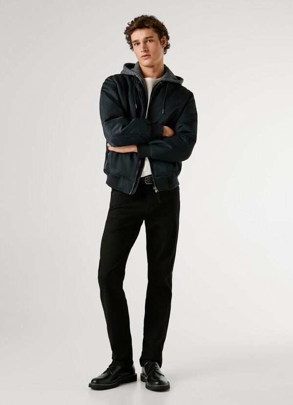 STRAIGHT FIT MID-RISE JEANS - CASH