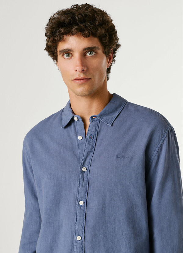 REGULAR FIT GARMENT DYED SHIRT