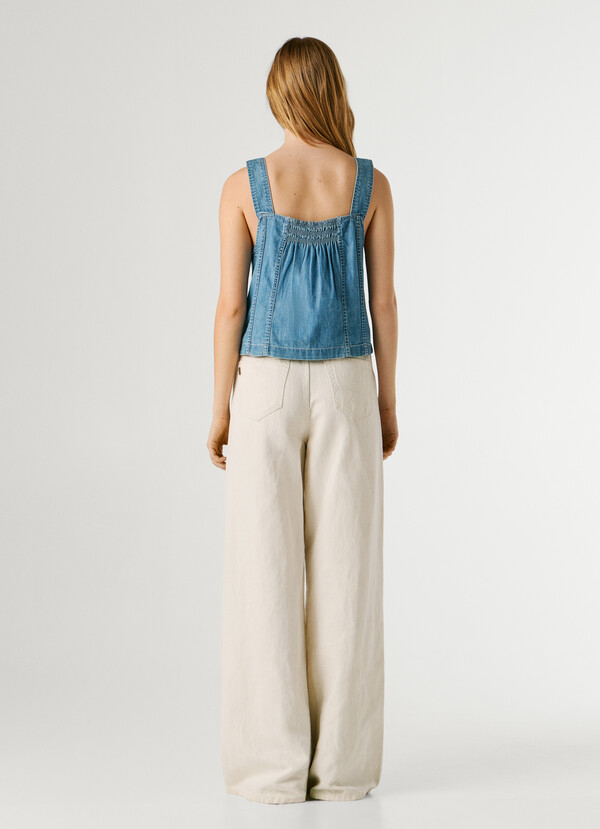 REGULAR FIT DENIM TOP