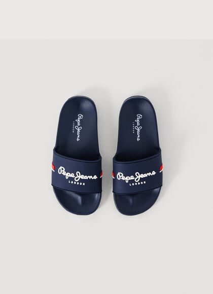 SLIDER SANDALS WITH LOGO