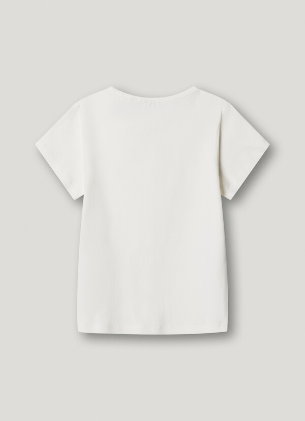 RIBBED BUTTON-UP T-SHIRT