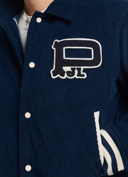 REGULAR FIT CORDUROY VARSITY JACKET