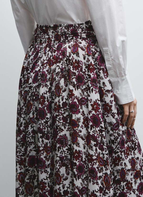 FLORAL PRINT MAXI SKIRT