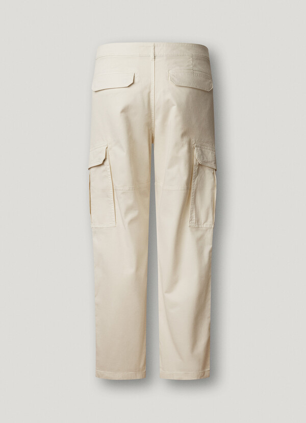 REGULAR FIT TWILL CARGO TROUSERS