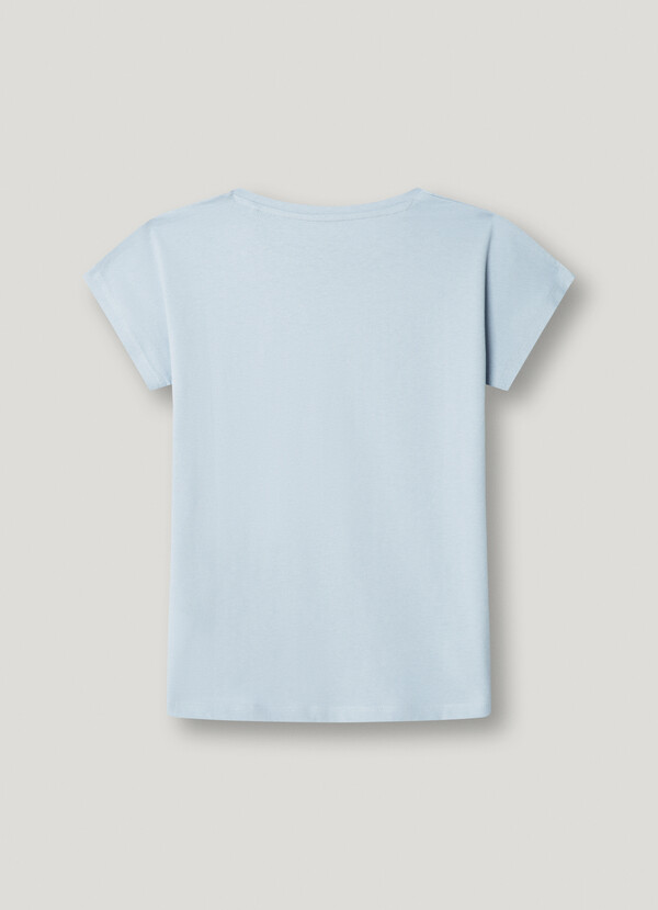 T-SHIRT COUPE D&Eacute;CONTRACT&Eacute;E AVEC LOGO IMPRIM&Eacute;