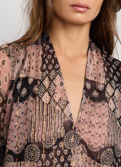 ORNAMENTAL PRINT MINI DRESS