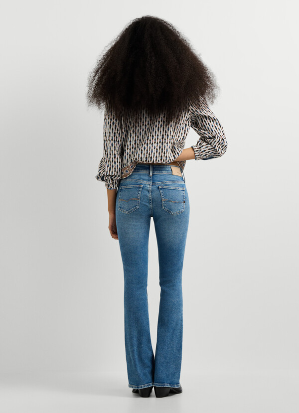 PIMLICO- LOW-RISE FLARE FIT JEANS