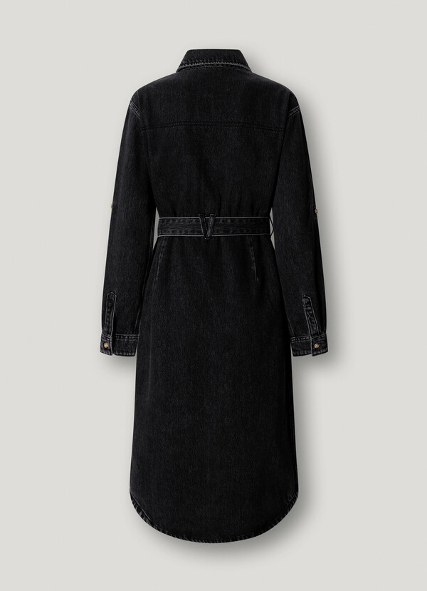 REGULAR FIT DENIM MIDI DRESS